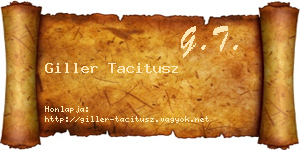 Giller Tacitusz névjegykártya